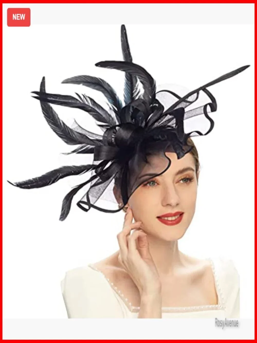 Sinamay Fascinator Pillbox Hat with Feathers Flowers for Derby Wedding